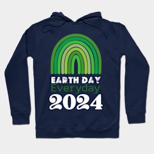 Teacher happy Earth day Everyday 2024  gift april 22 Rainbow Hoodie